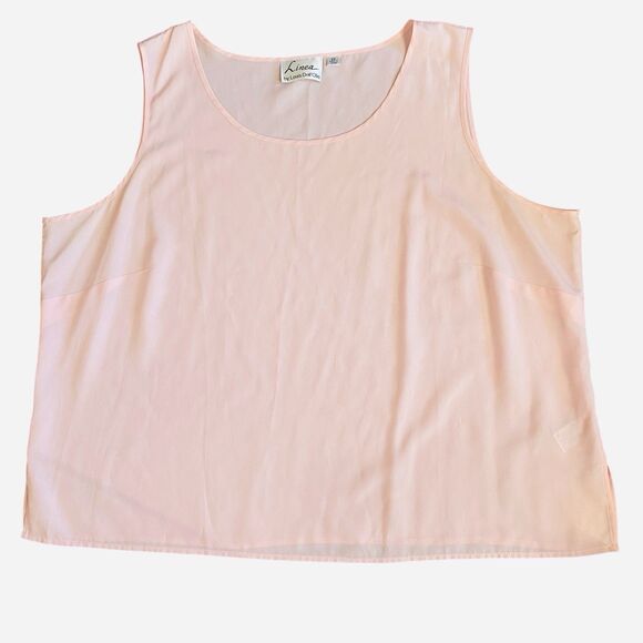 Linea by Louis Dell'Olio Pink Sleeveless Tank Top Shell Women’s Size 2X - Picture 1 of 6